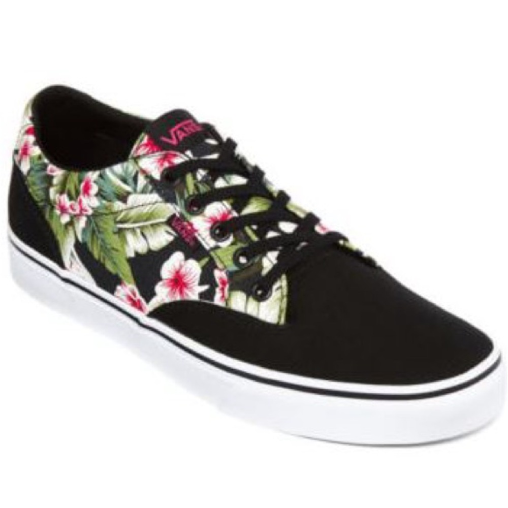 Vans Black Tropical Floral Sneakers